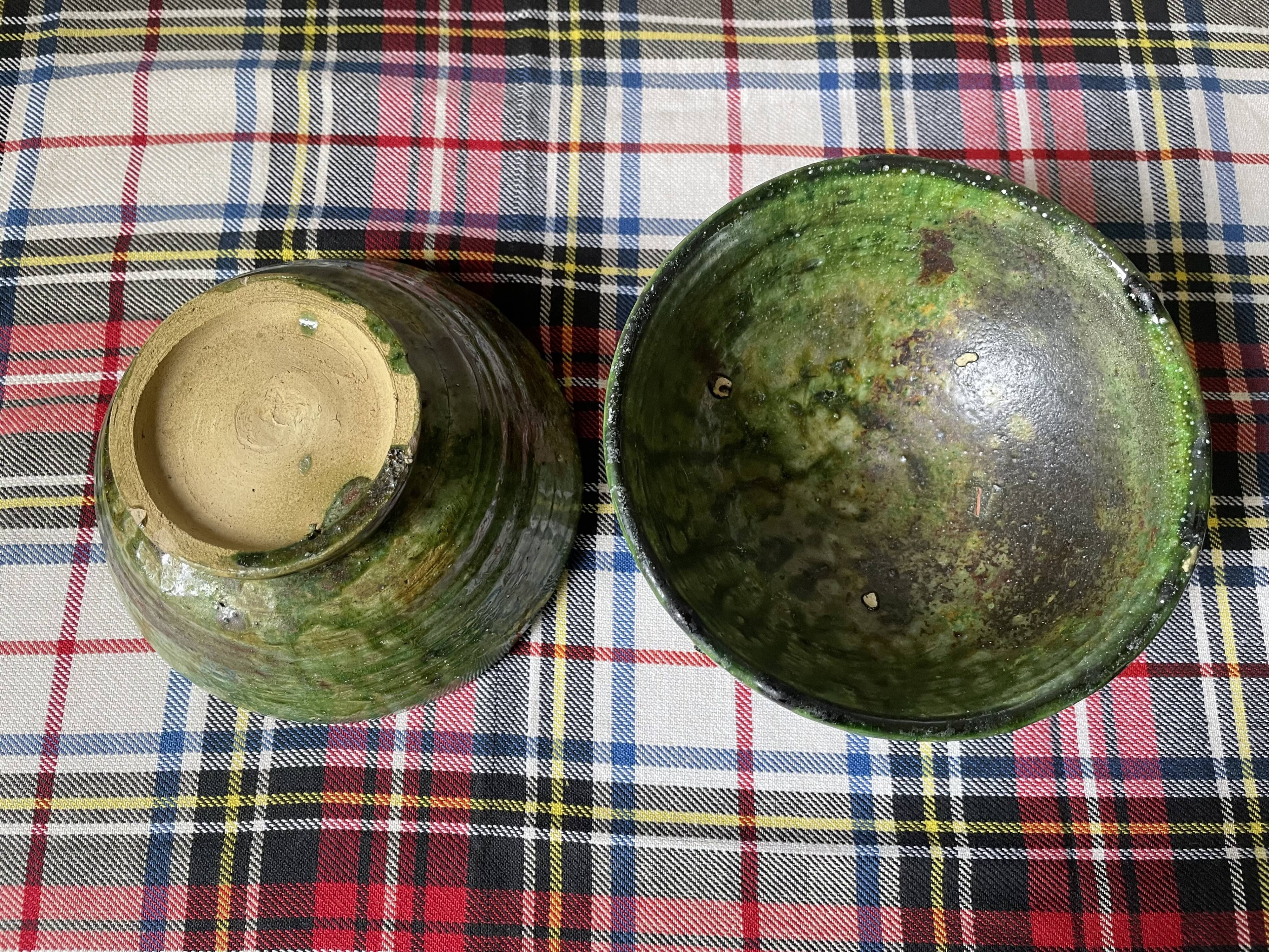 Emerald green Tamegroute bowls D14.5