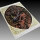 Oriental carpet TABRIZ Iran Wool and Silk: 95 x 75 cm - "Galerie Sardje"