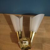 Wall lamp lampshade art deco type brass support old tulip dp 0322105