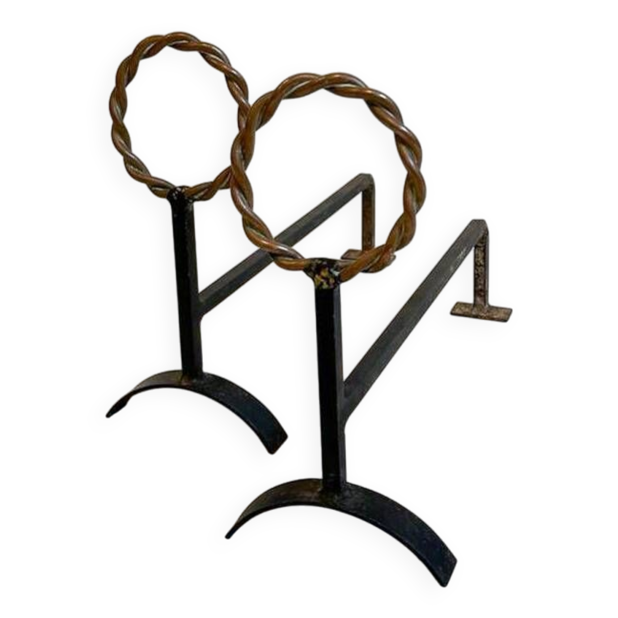 Pair of Mid-Century Modern Firedogs, Italy, 1950s