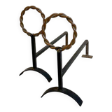 Pair of Mid-Century Modern Firedogs, Italy, 1950s