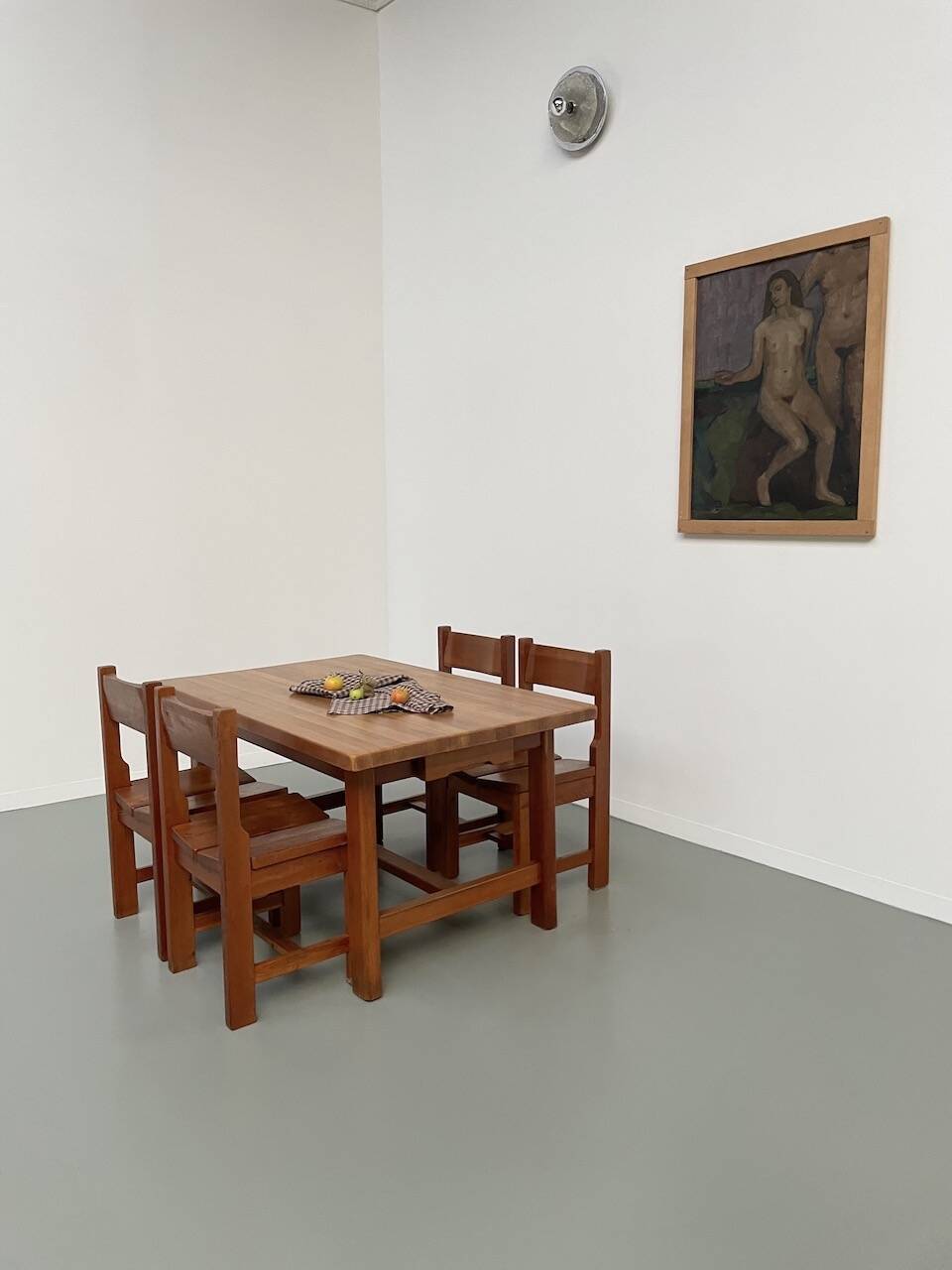 Set of table and 4 chairs, 60s mountain furniture