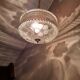 Chandelier crystal décor polished flowers, vintage 1950 style art deco