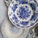 Vintage blue soup plates