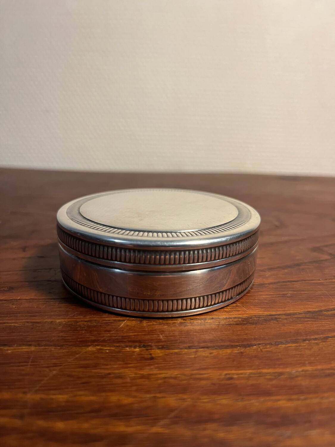 Silver-plated metal box from Pierre Meurgey Paris