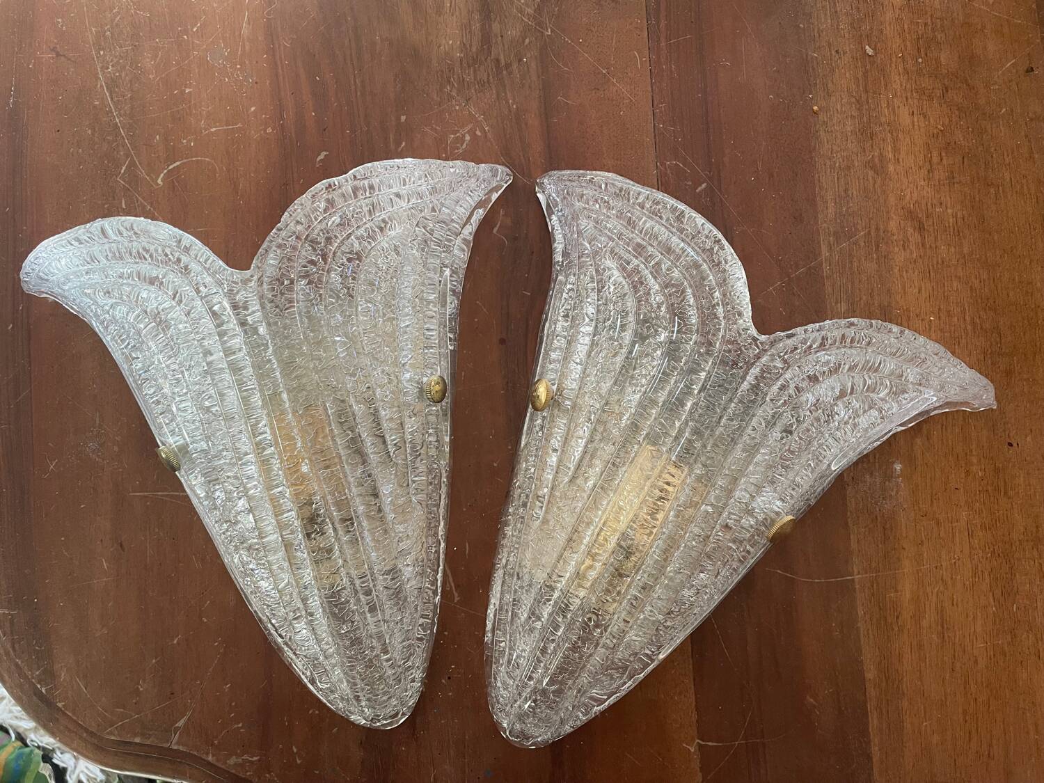 Pair of Murano wall lights