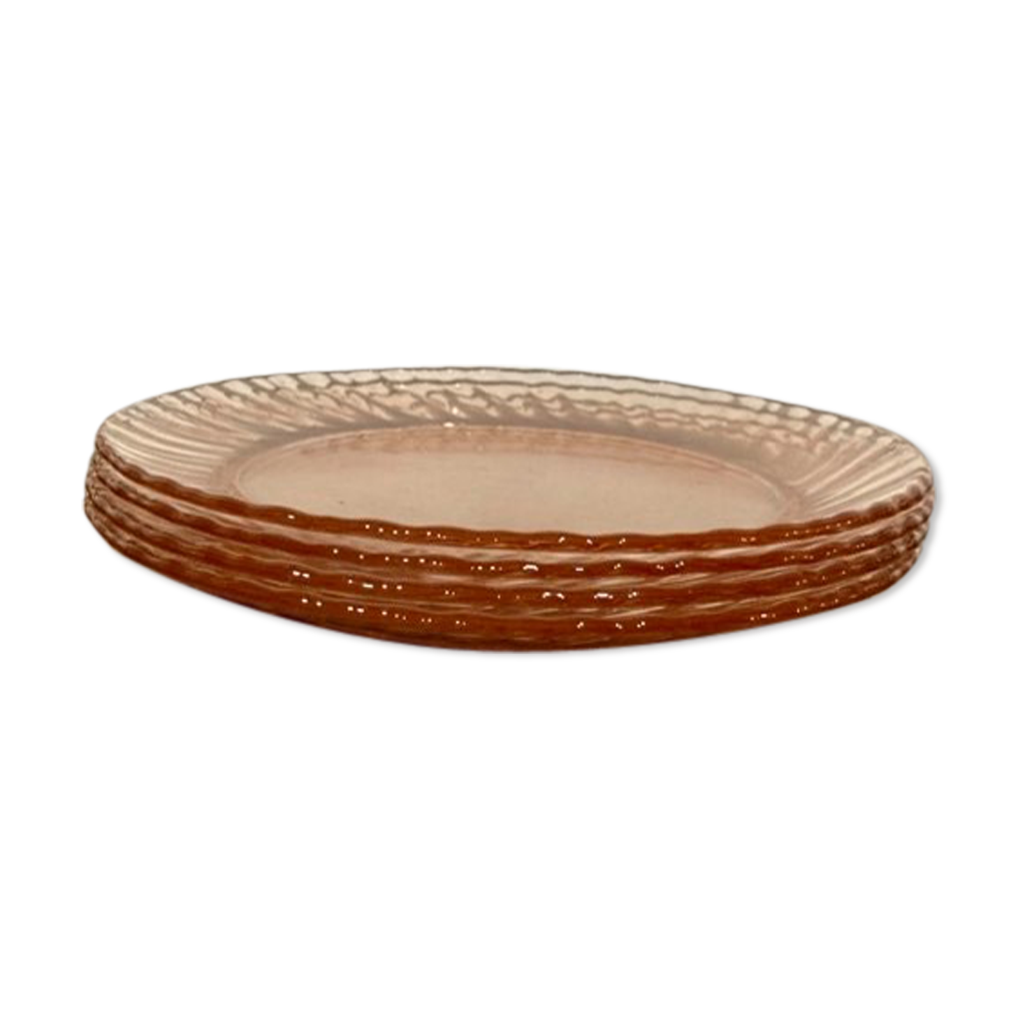 Lot 4 plates Arcoroc model Rosaline