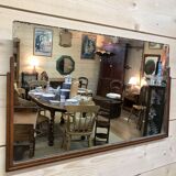 Art Deco mirror in teak from the 1930s