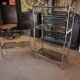 Étagère design en métal chromé 1970