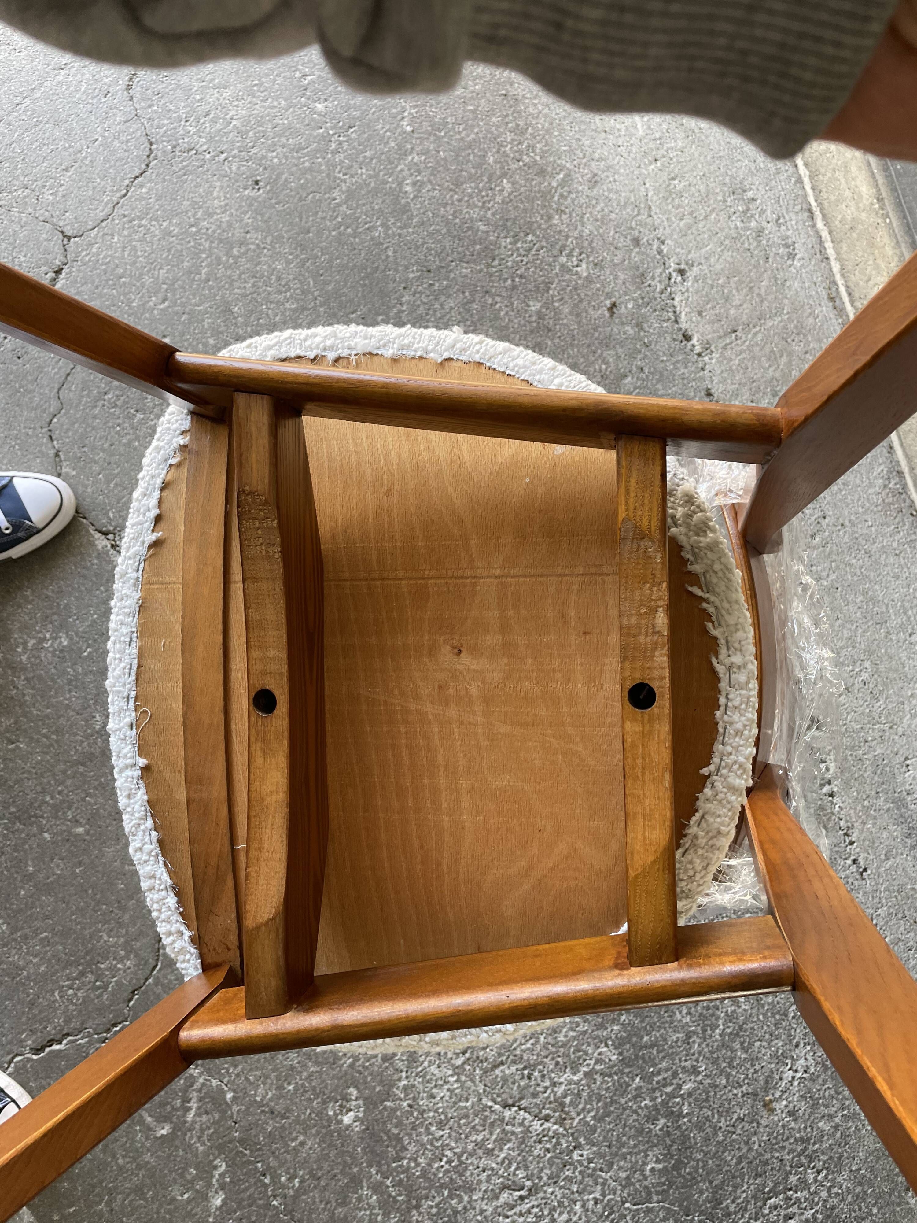 Lot 4 vintage chairs by Roger Landault for Sentou, France 1950