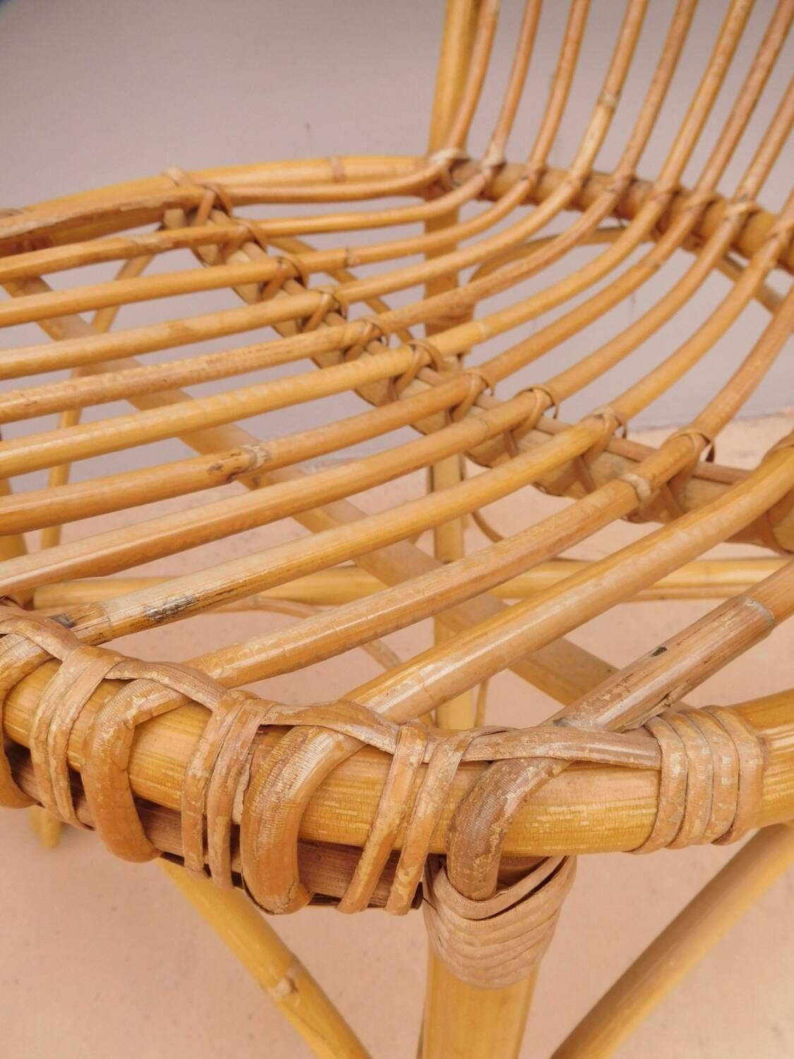 Rattan table and chair set