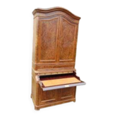 Louis Philippe period two-part bookcase desk in walnut from the 19th century