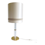 Large Vintage Glass Brass Lamp