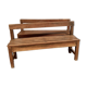 Schoolboys' bench with exotic wooden slats -XXeme