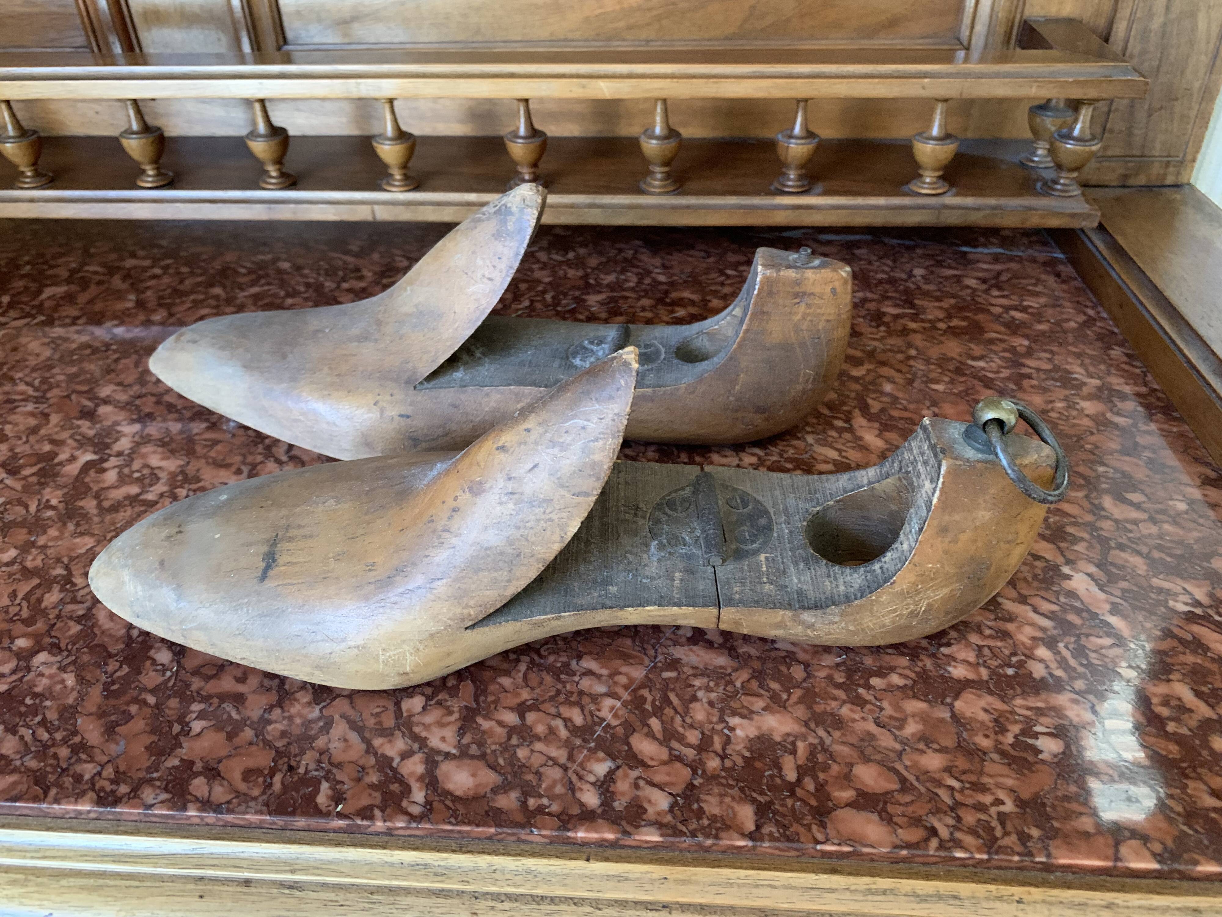 Pair of wooden trees