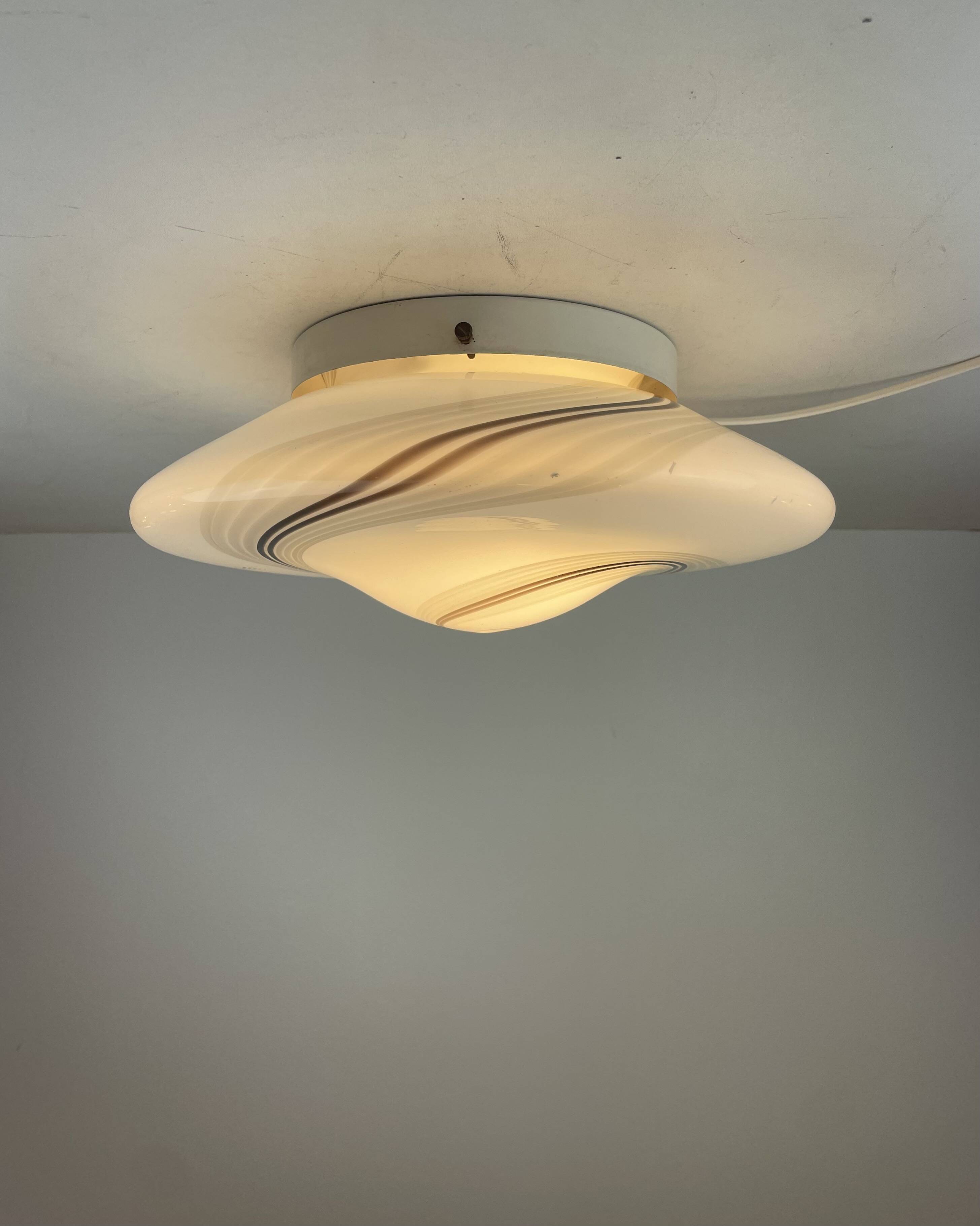 Murano Ceiling Lamp Tagliapietra’s Style, Italy, 1980s