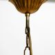 Beautiful 1970s gold-plated 5-arm tall metal chandelier by Hans Kögl
