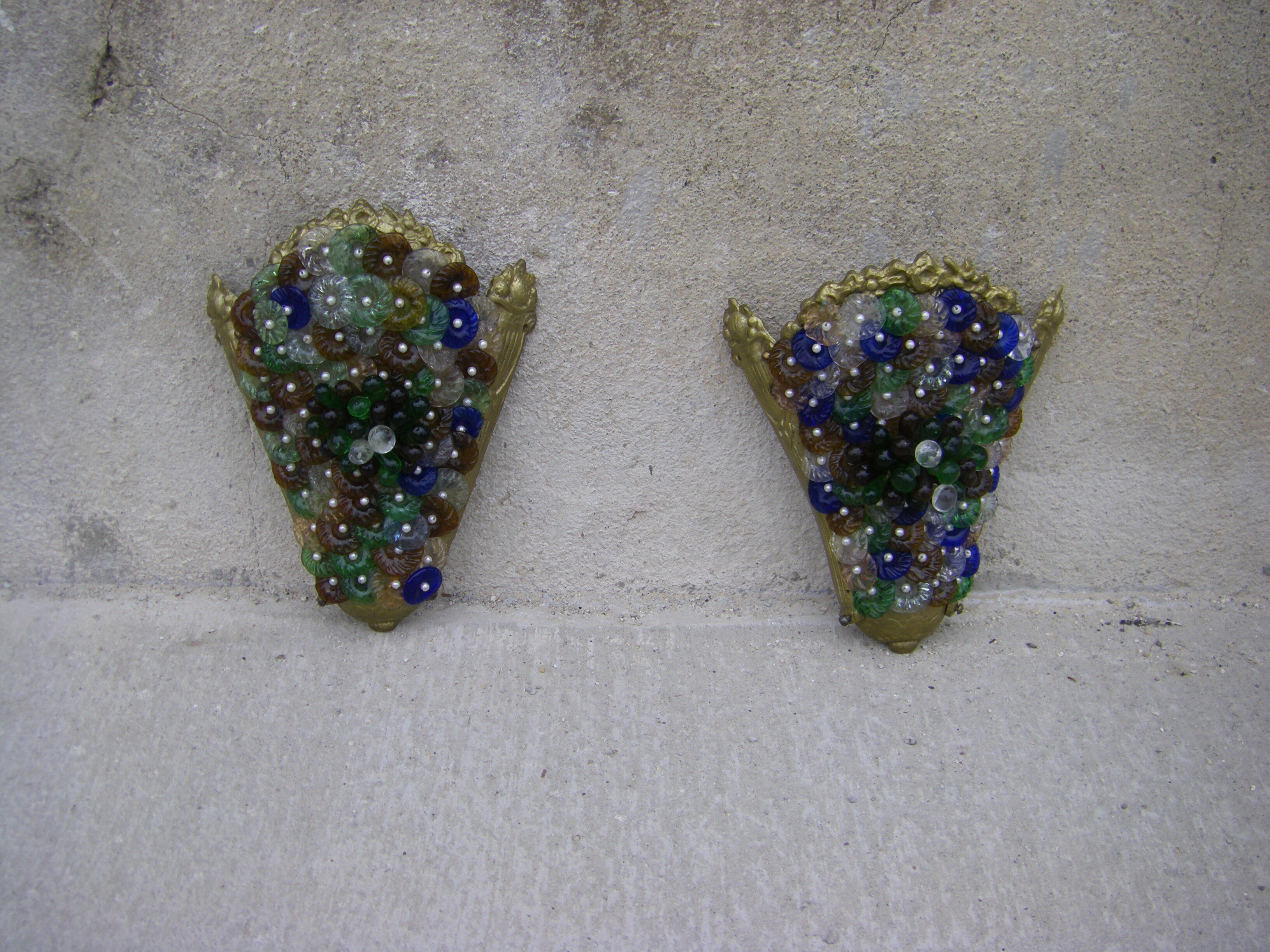 Pair of Murano glass sconces