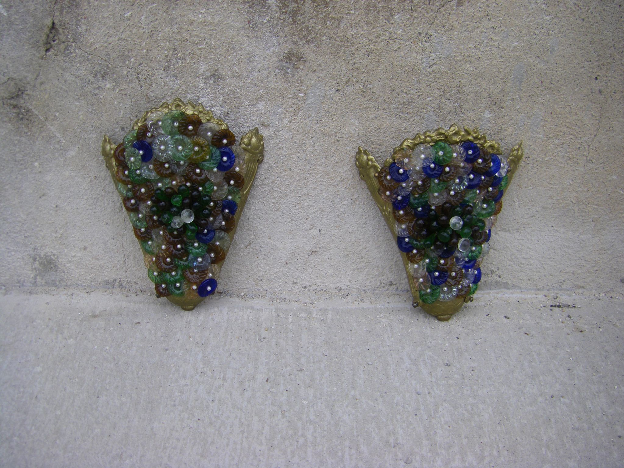 Pair of Murano glass sconces