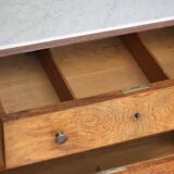 Classy dressing table in mahogany burl (19th century).