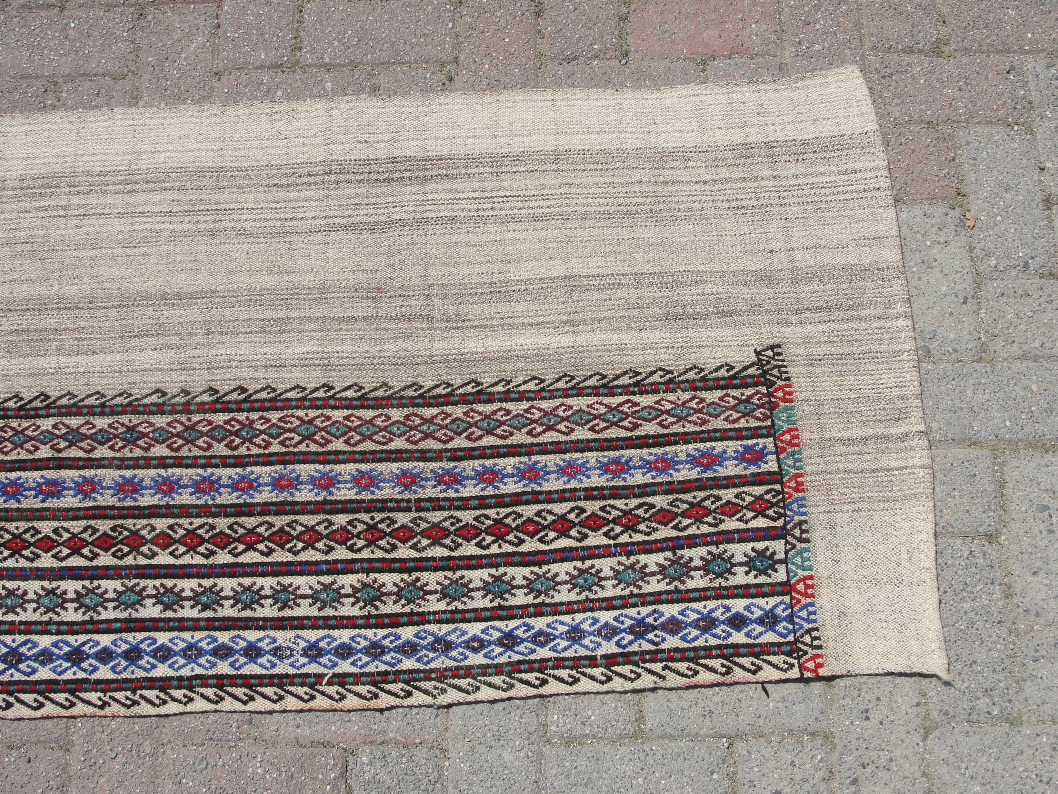 Turkish Table kilim rug runner 72x227