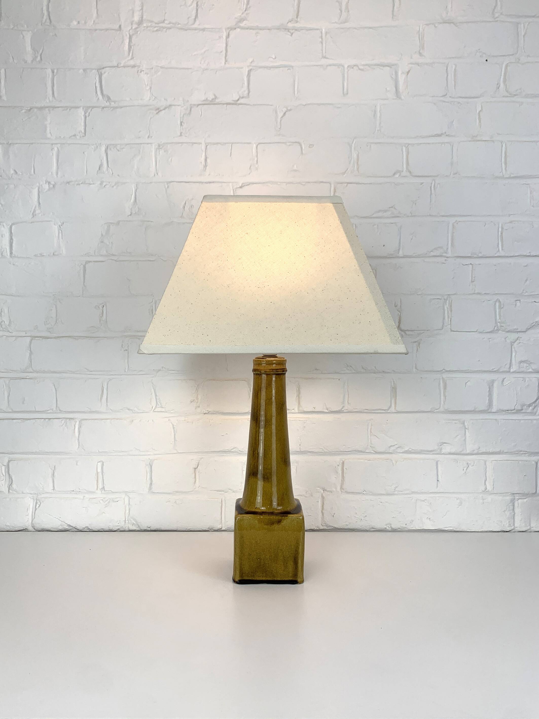 Scandinavian ceramic table lamp, Nils Kähler for HAK, Denmark, 1960s