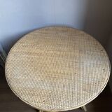Rattan and bamboo table 60s