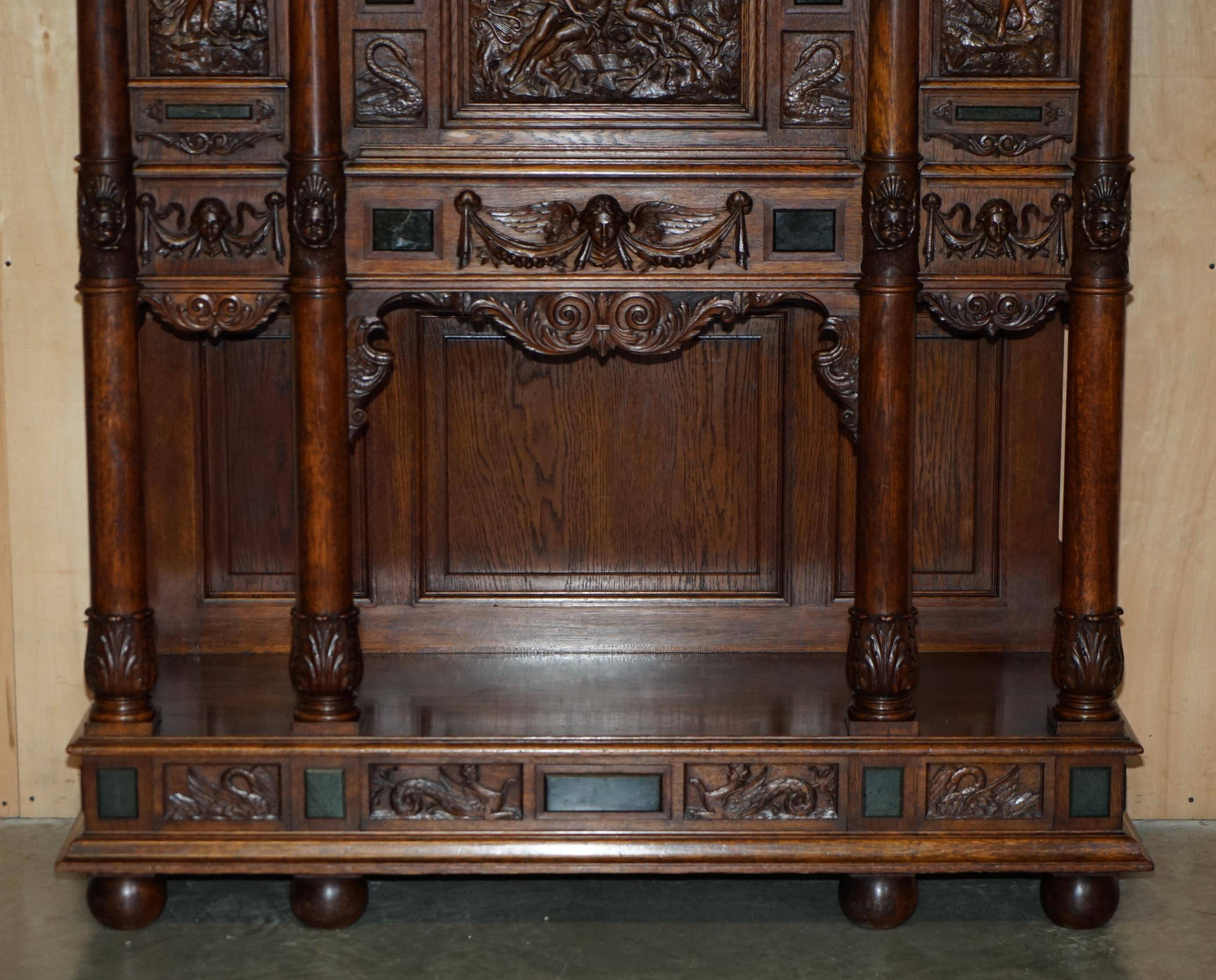 Louis XIII Revival wardrobe in walnut and marble