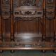 Louis XIII Revival wardrobe in walnut and marble