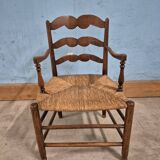 Fauteuil assise paille