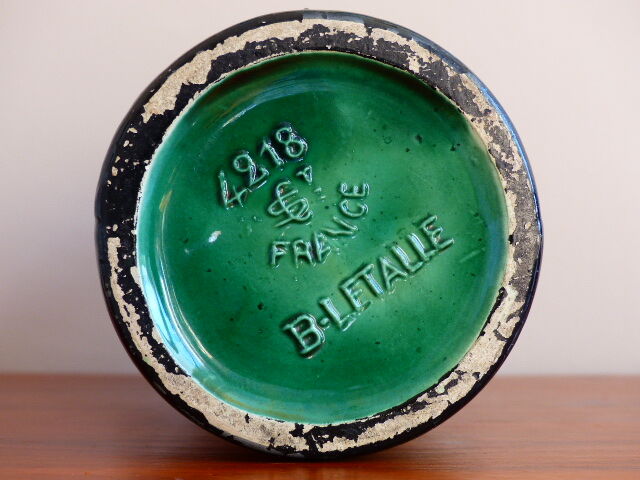 Vase ceramic glazed St. Clement by Blanche Letalle.