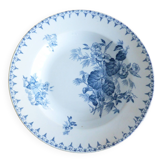 1 assiette creuse sarreguemines modèle Flore