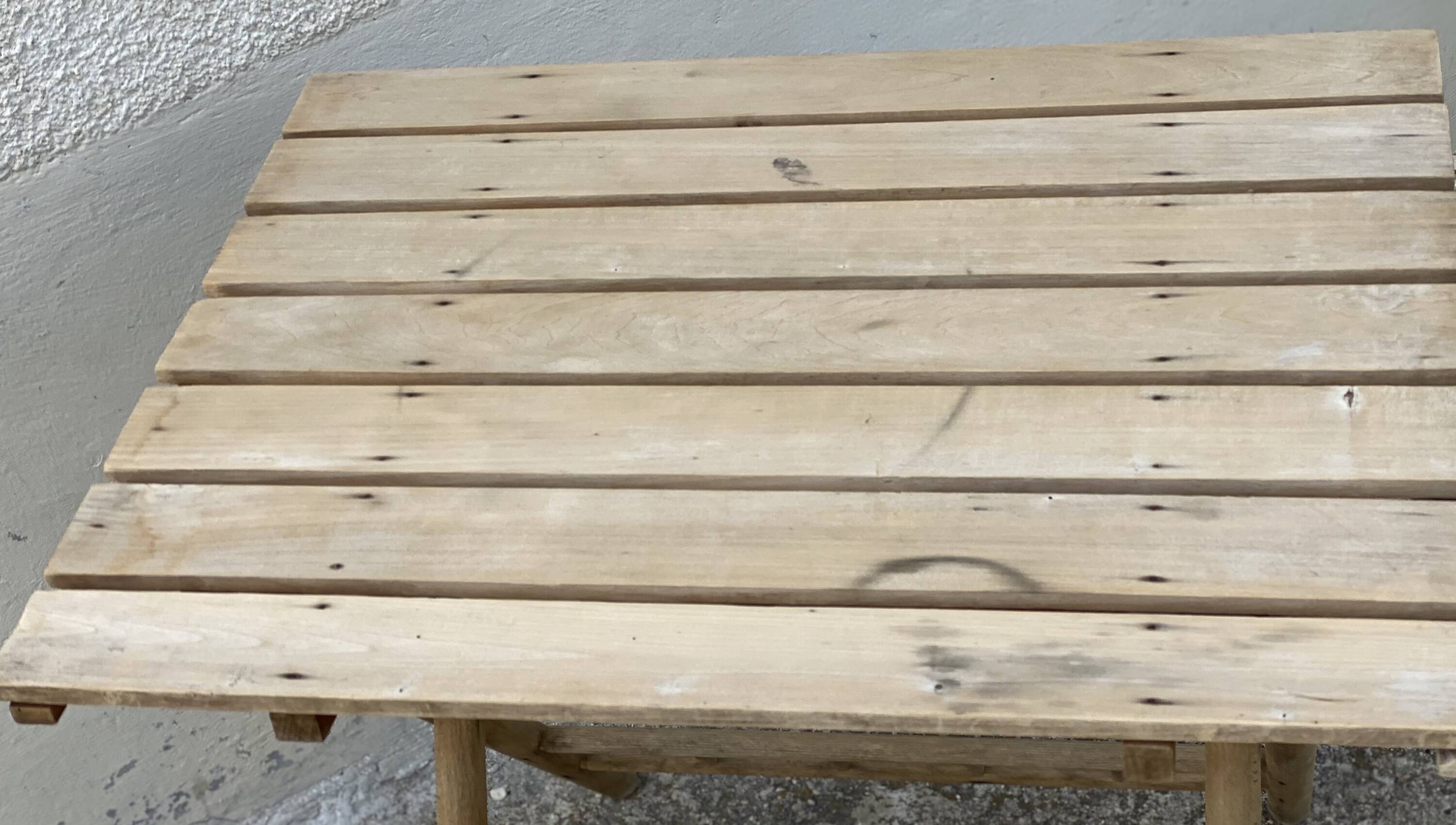 Vintage 1960 folding wooden table