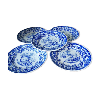 Lot of 5 Lunéville dessert plates