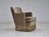 1970s, Danish lounge chair, original condition, furniture velour, beech wood legs.