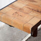 Coffee table roger Capron ceramic and wood herbariums, signed table, 60s