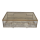 Rectangular coffee table in brass and chromed metal 1970 design