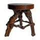 Tripod stool Art-popular vines, solid wood top