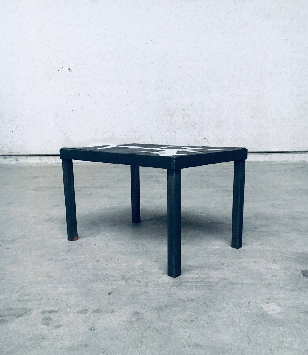 Ceramic Tile Side Table, Belgium, 1960s