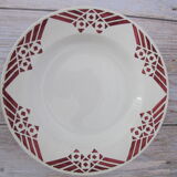 2 hollow plates made of Saint Amand earthenware