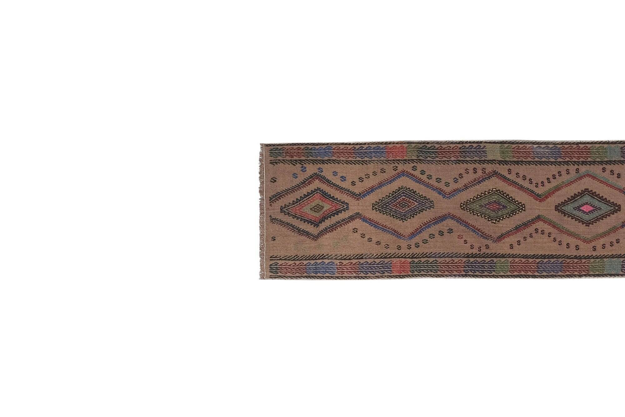Vintage Turkish hallway rug 46x401 cm
