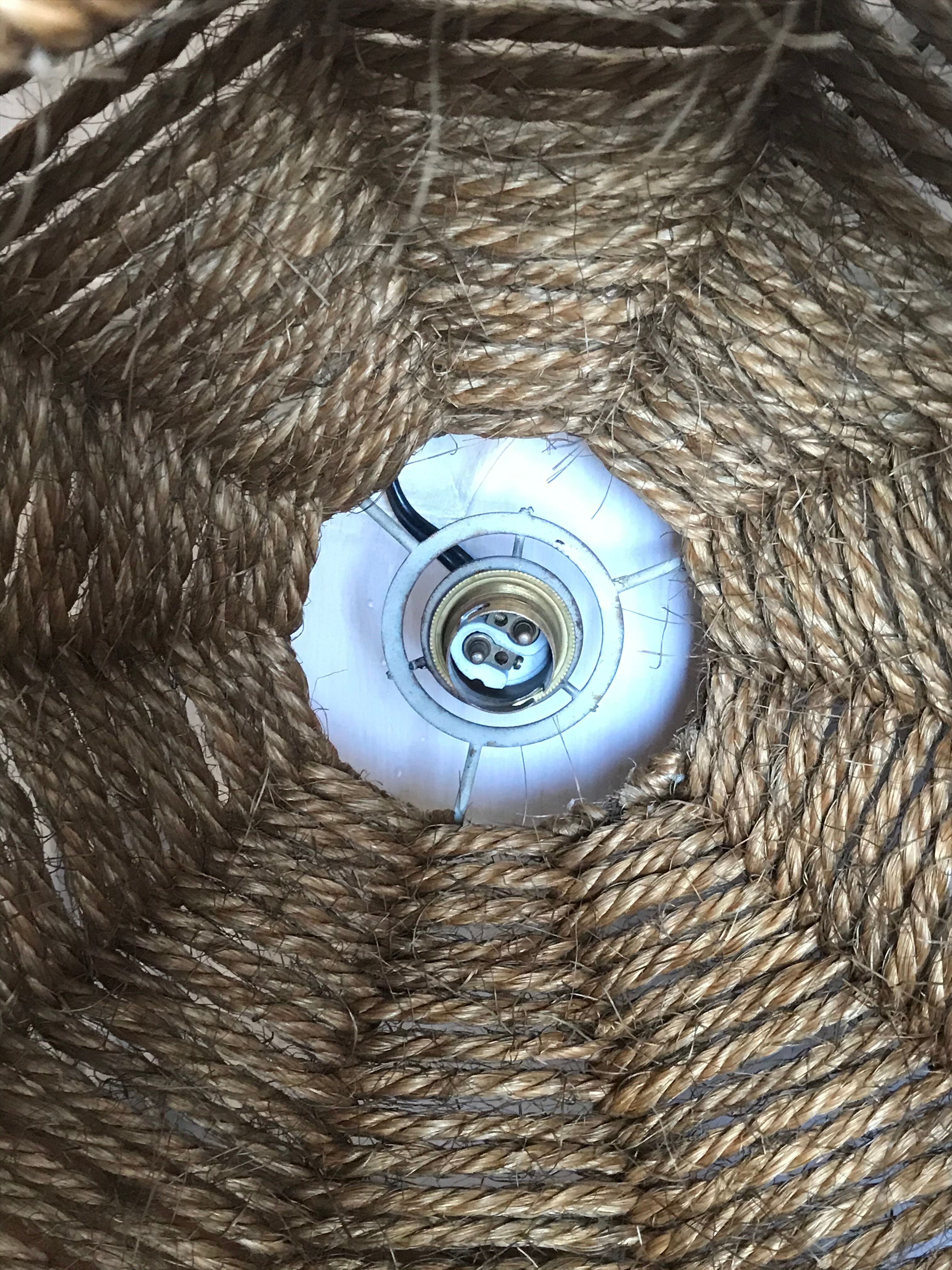 Vintage rope pendant lamp