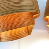 Pair of V-327 pine wall lights Hans-Agne Jakobsson for AB Markaryd, 1960