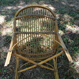 Pair of adult rattan basket armchair