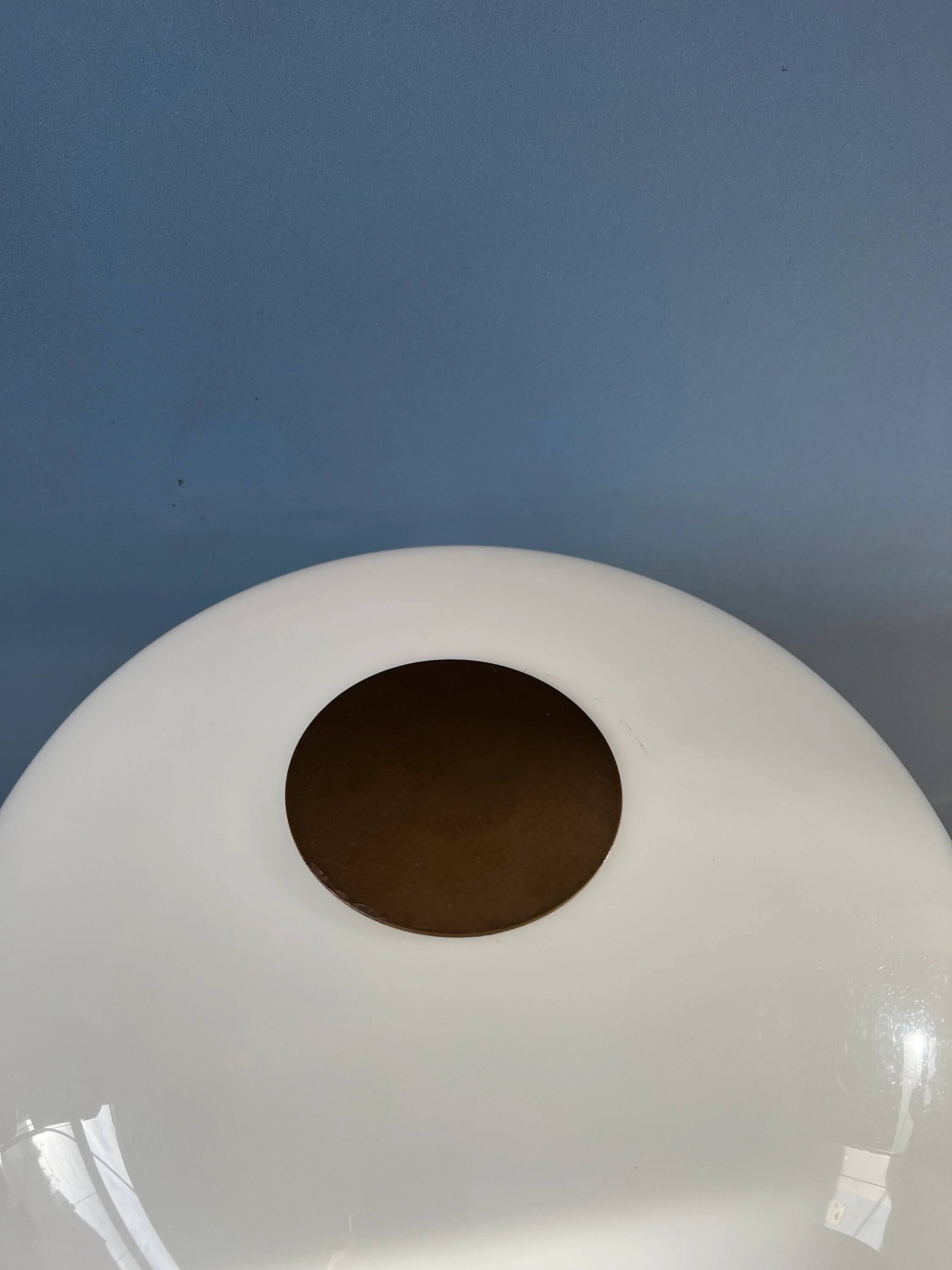 Brown and white Space Age Mid-Century mushroom table lamp