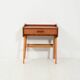 Scandinavian teak bedside table with shelf