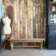 Pair of vintage farmhouse benches (refurbished)