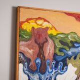 Abstract painting of a figure under the sun - 1 of 2