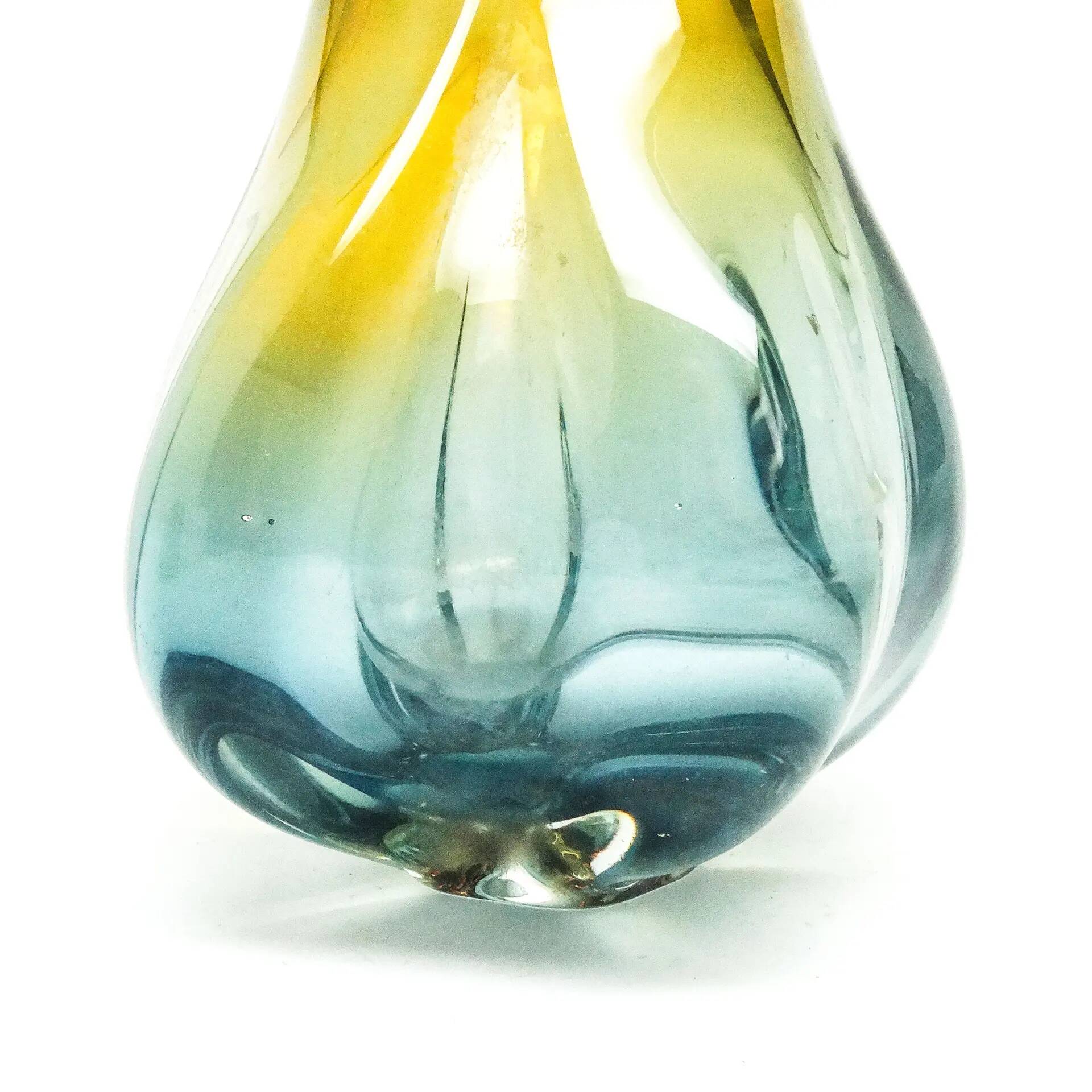 Mid-century modern vase, glass, designed by J. Hospodka, Czechoslovakia, 1960s