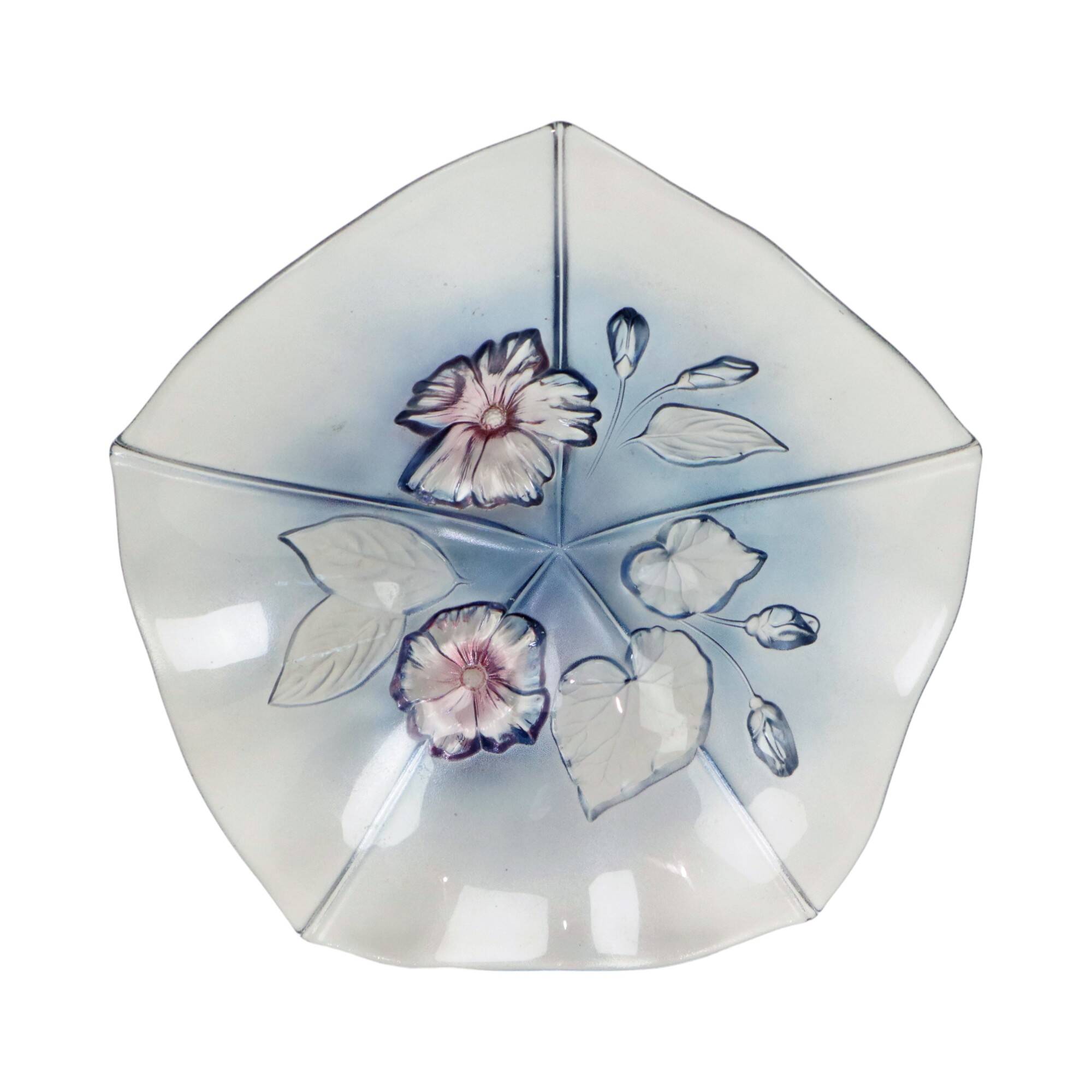 Vintage Fruit Bowl Flowers Walther Mikasa Calypso Crystal 1980s